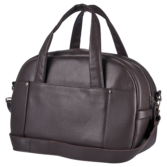 Сумка дорожная Dr.Koffer из натуральной кожи коричневая