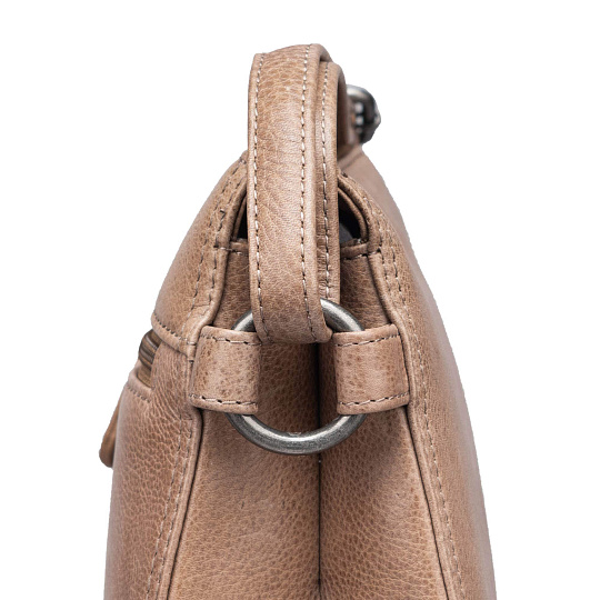 Женская сумка Dr.Koffer из натуральной кожи бежевая