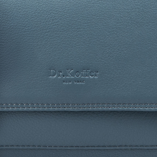 Женская сумка Dr.Koffer из натуральной кожи голубая