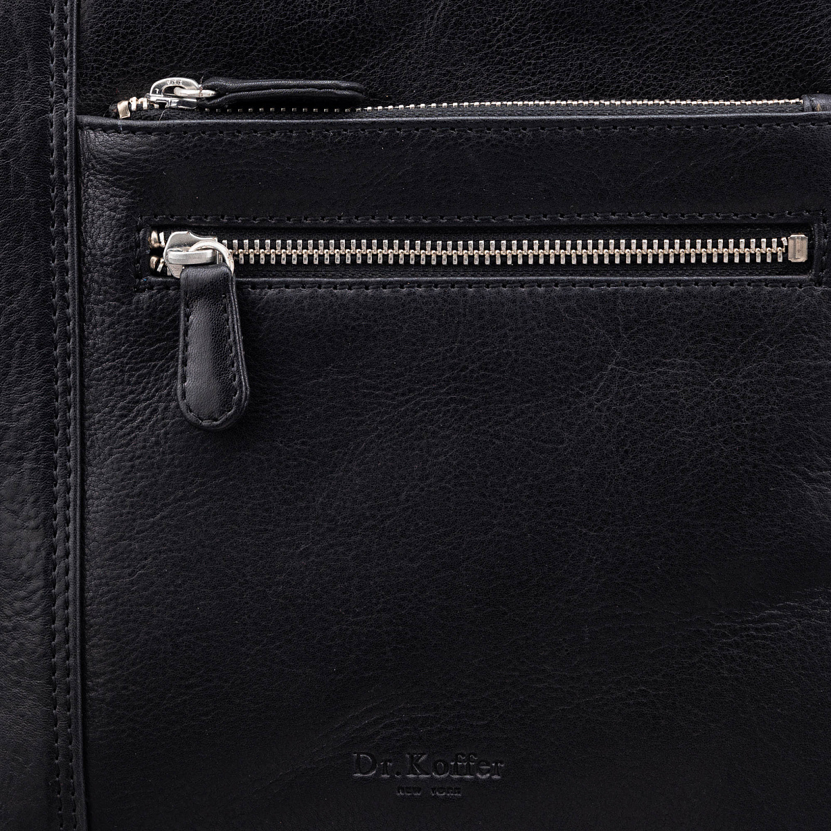 Сумка через плечо Dr.Koffer из натуральной кожи черная