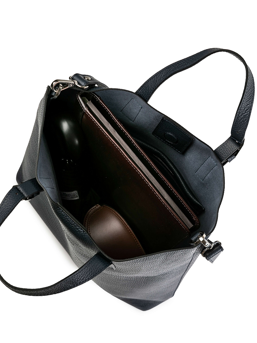 Женская сумка Dr.Koffer из натуральной кожи синяя