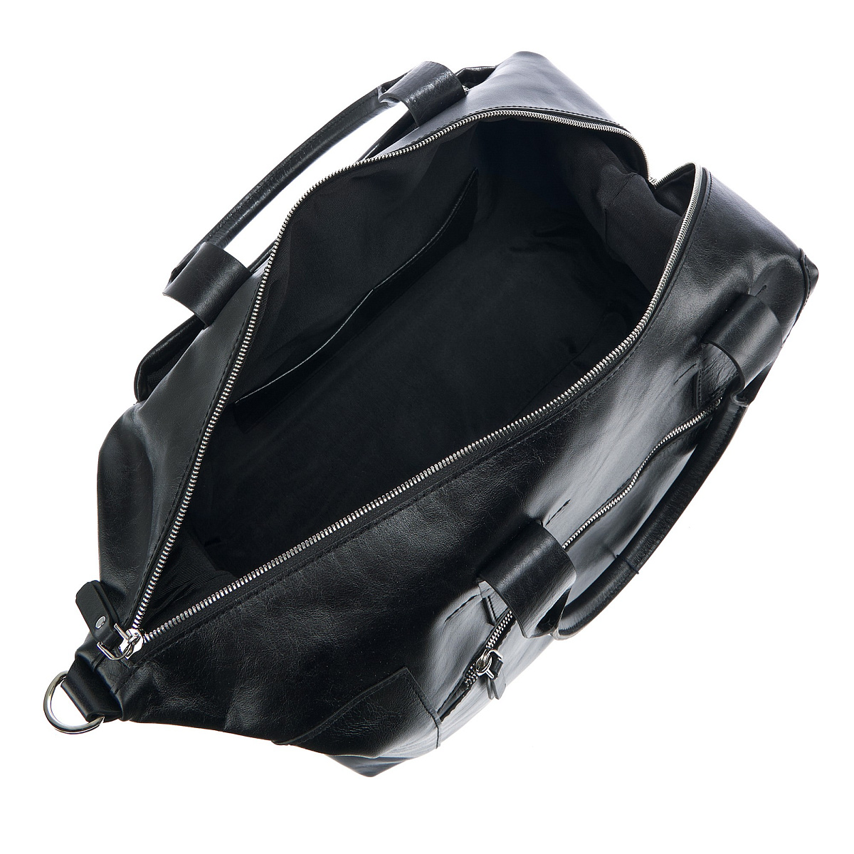 Сумка дорожная Dr. Koffer из натуральной кожи черная