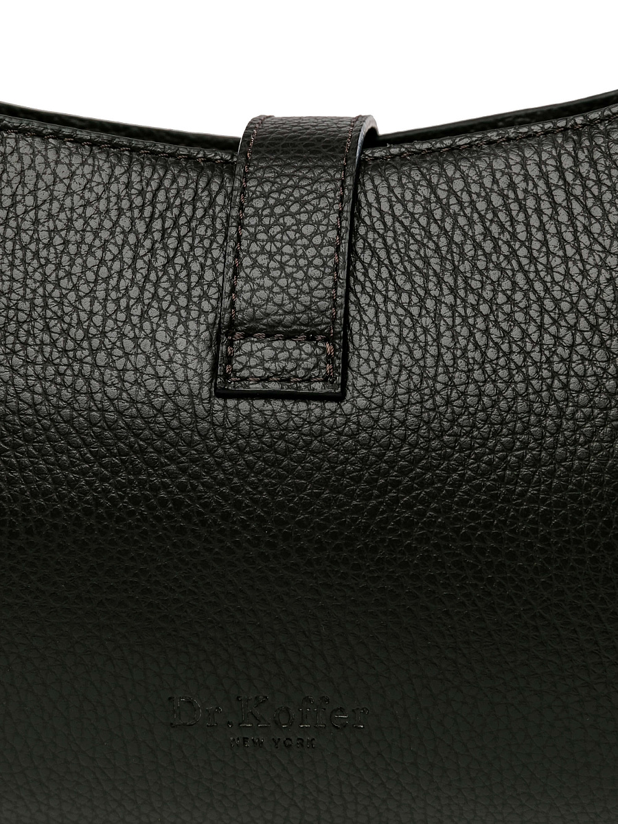 Женская сумка Dr.Koffer из натуральной кожи темно-коричневая