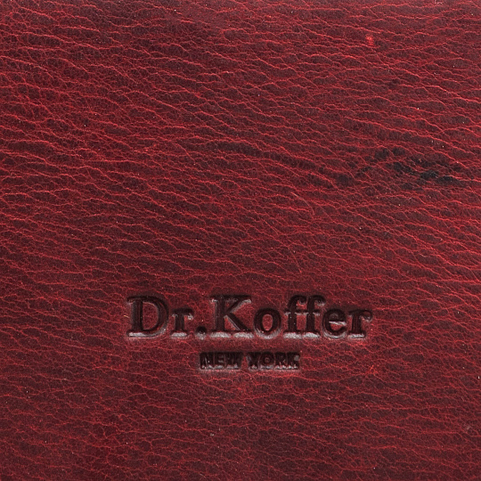 Монетница Dr.Koffer из натуральной кожи бордовая