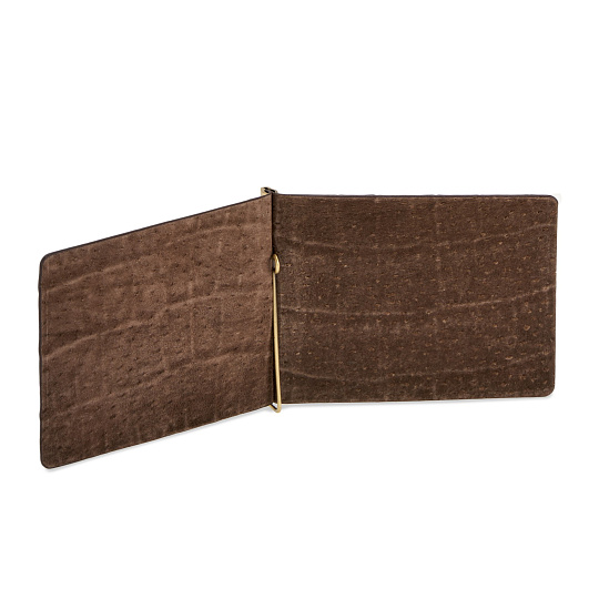 Зажим для денег Dr.Koffer из натуральной кожи коричневый