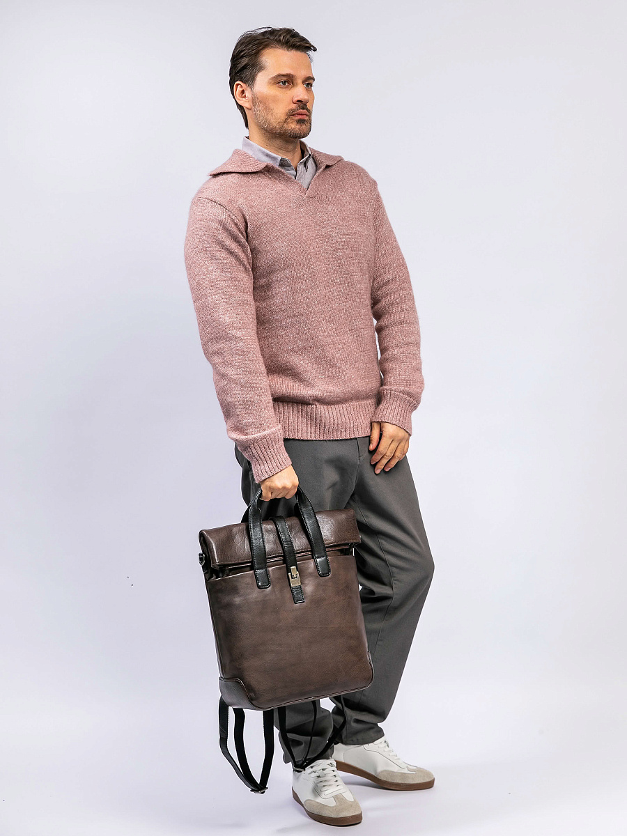 Рюкзак Dr. Koffer из натуральной кожи коричневый