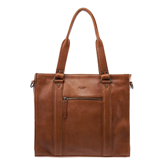 Деловая сумка Dr.Koffer из натуральной кожи коричневая