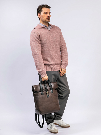 Рюкзак Dr. Koffer из натуральной кожи коричневый