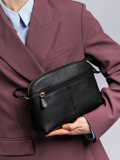 Женская сумка Dr. Koffer из натуральной кожи черная