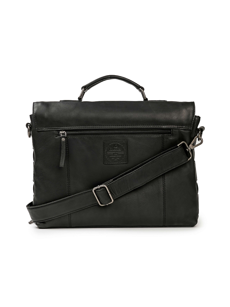 Портфель Dr.Koffer из натуральной кожи черный
