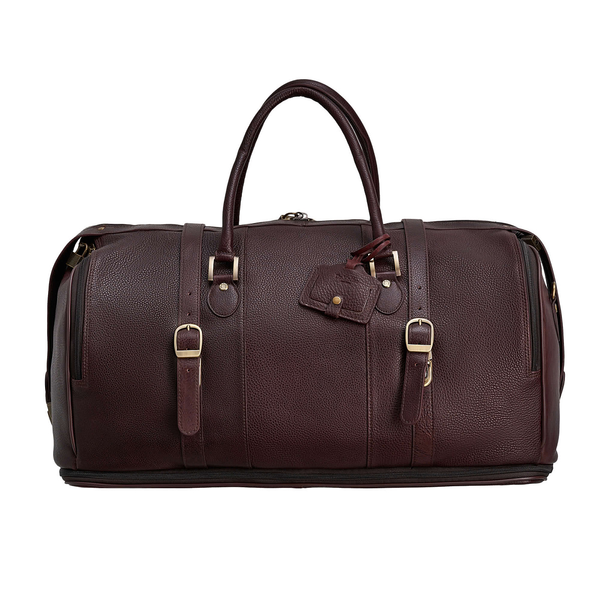 Сумка дорожная Dr.Koffer из натуральной кожи коричневая