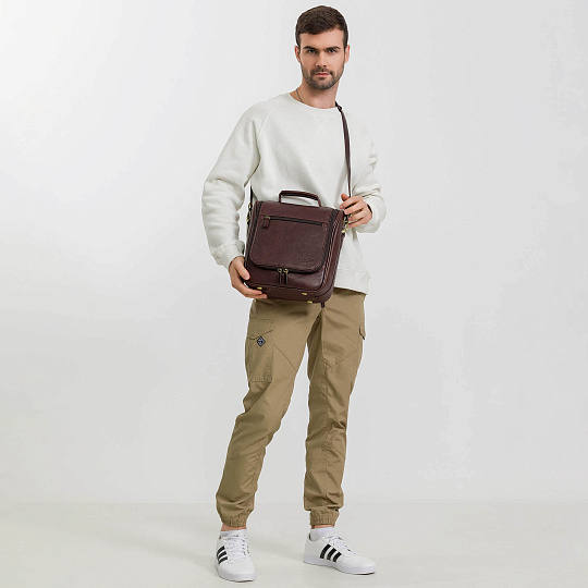 Бьюти-кейс несессер Dr. Koffer из натуральной кожи коричневый