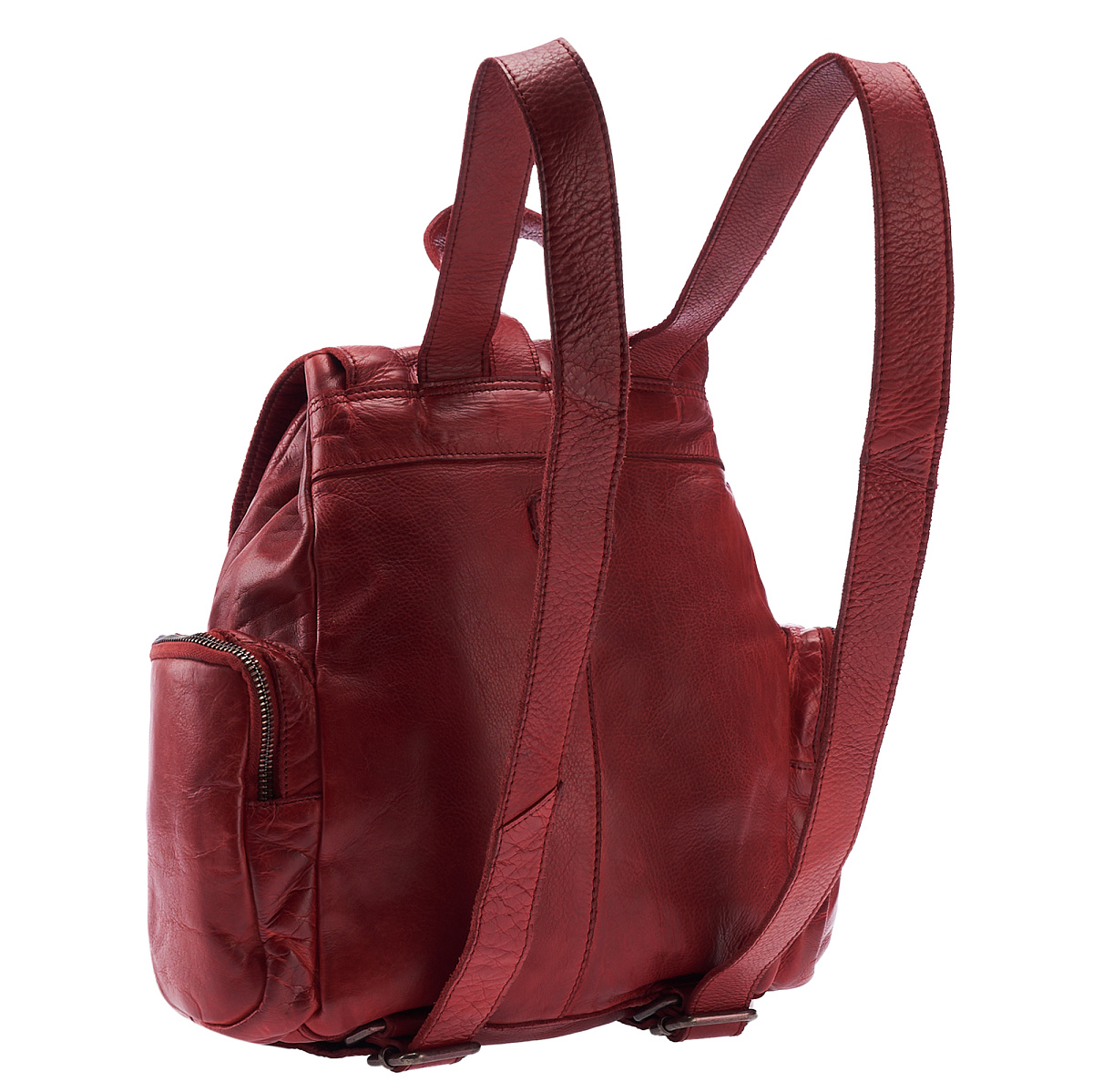 Рюкзак Dr.Koffer из натуральной кожи красный