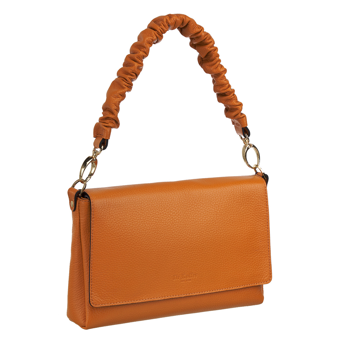 Женская сумка Dr. Koffer из натуральной кожи оранжевая