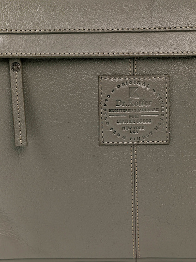 Сумка через плечо Dr.Koffer из натуральной кожи серая