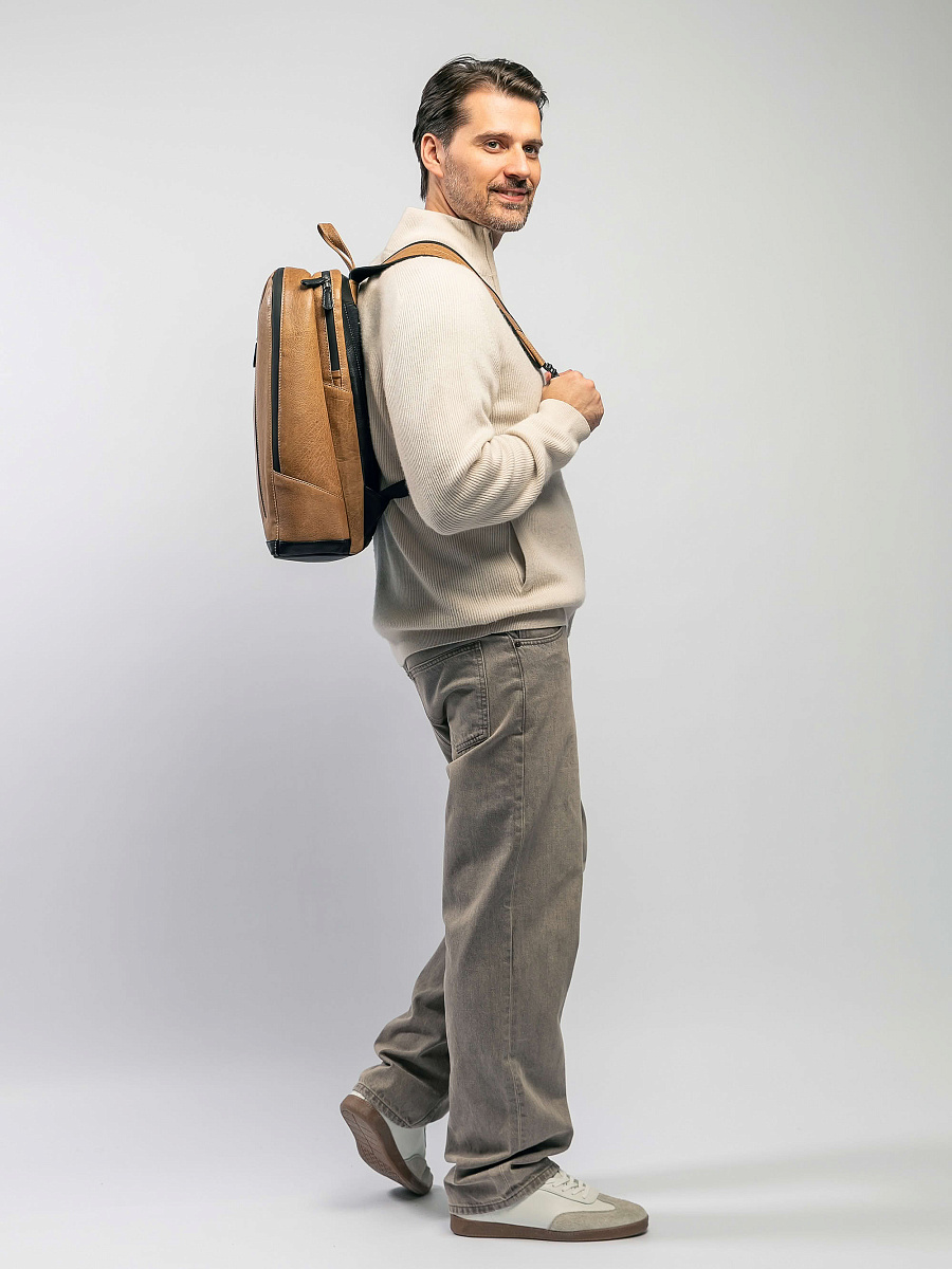 Рюкзак Dr.Koffer из натуральной кожи синий