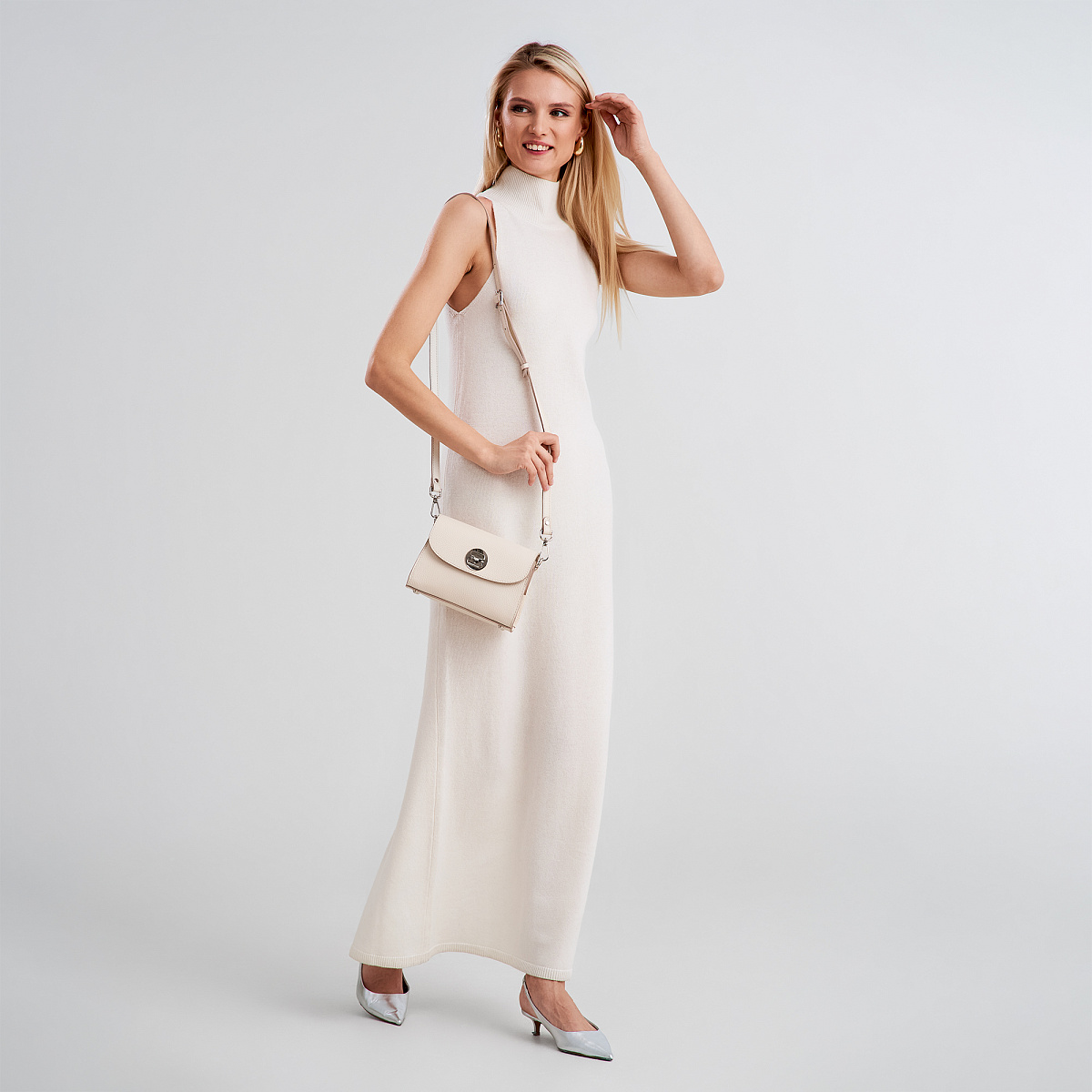 Женская сумка Dr. Koffer из натуральной кожи белая