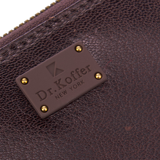 Портмоне Dr.Koffer из натуральной кожи коричневое