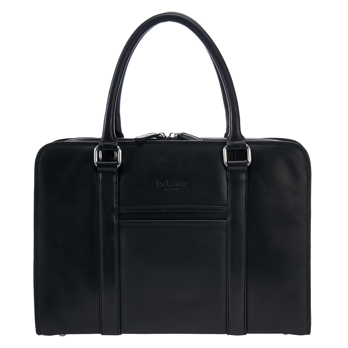 Деловая сумка Dr.Koffer из натуральной кожи черная