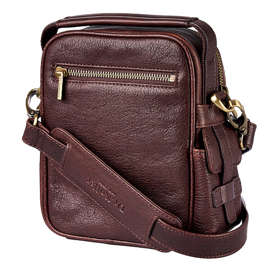 Сумка через плечо Dr.Koffer из натуральной кожи коричневая