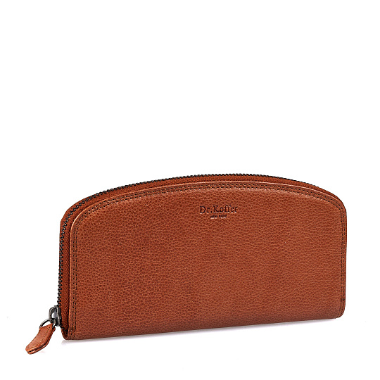 Портмоне Dr.Koffer из натуральной кожи светло-коричневое