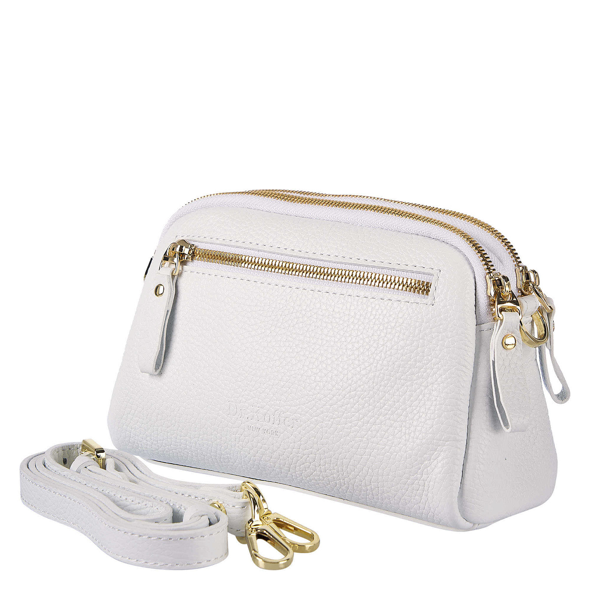 Женская сумка Dr. Koffer из натуральной кожи белая