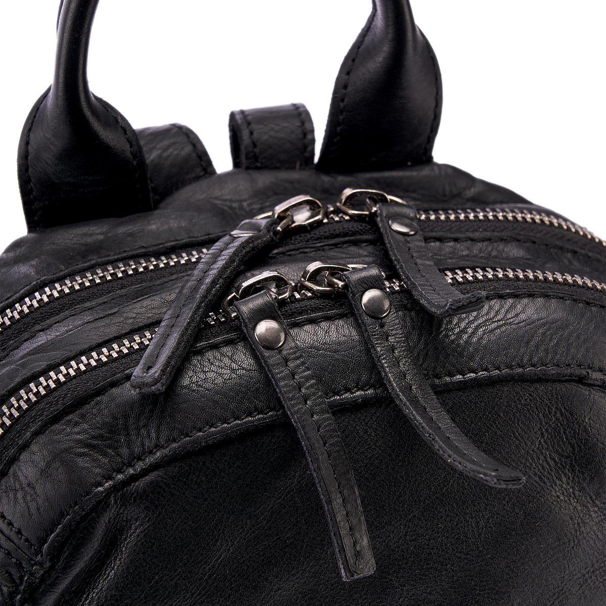 Рюкзак Dr.Koffer из натуральной кожи черный