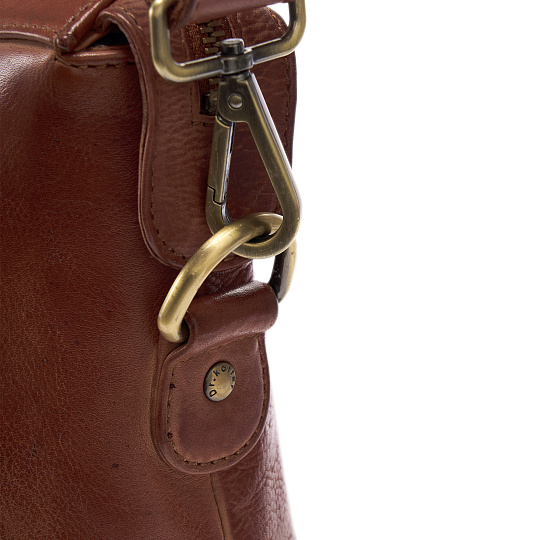 Деловая сумка Dr.Koffer из натуральной кожи коричневая