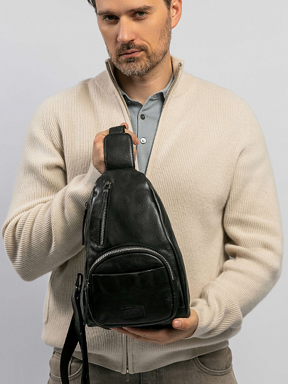 Рюкзак Dr.Koffer из натуральной кожи черный