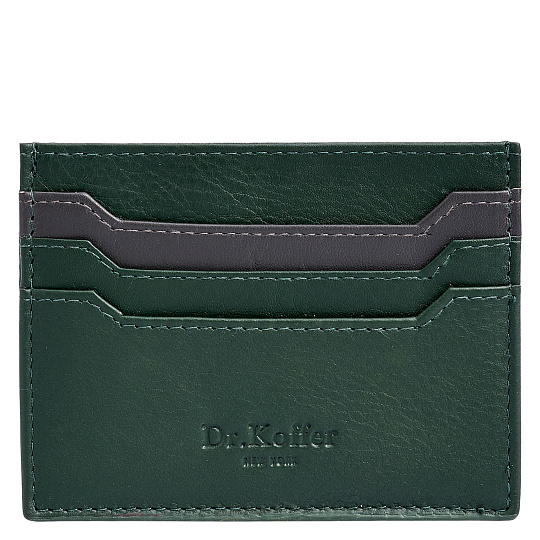 Кредитница Dr.Koffer из натуральной кожи зеленая
