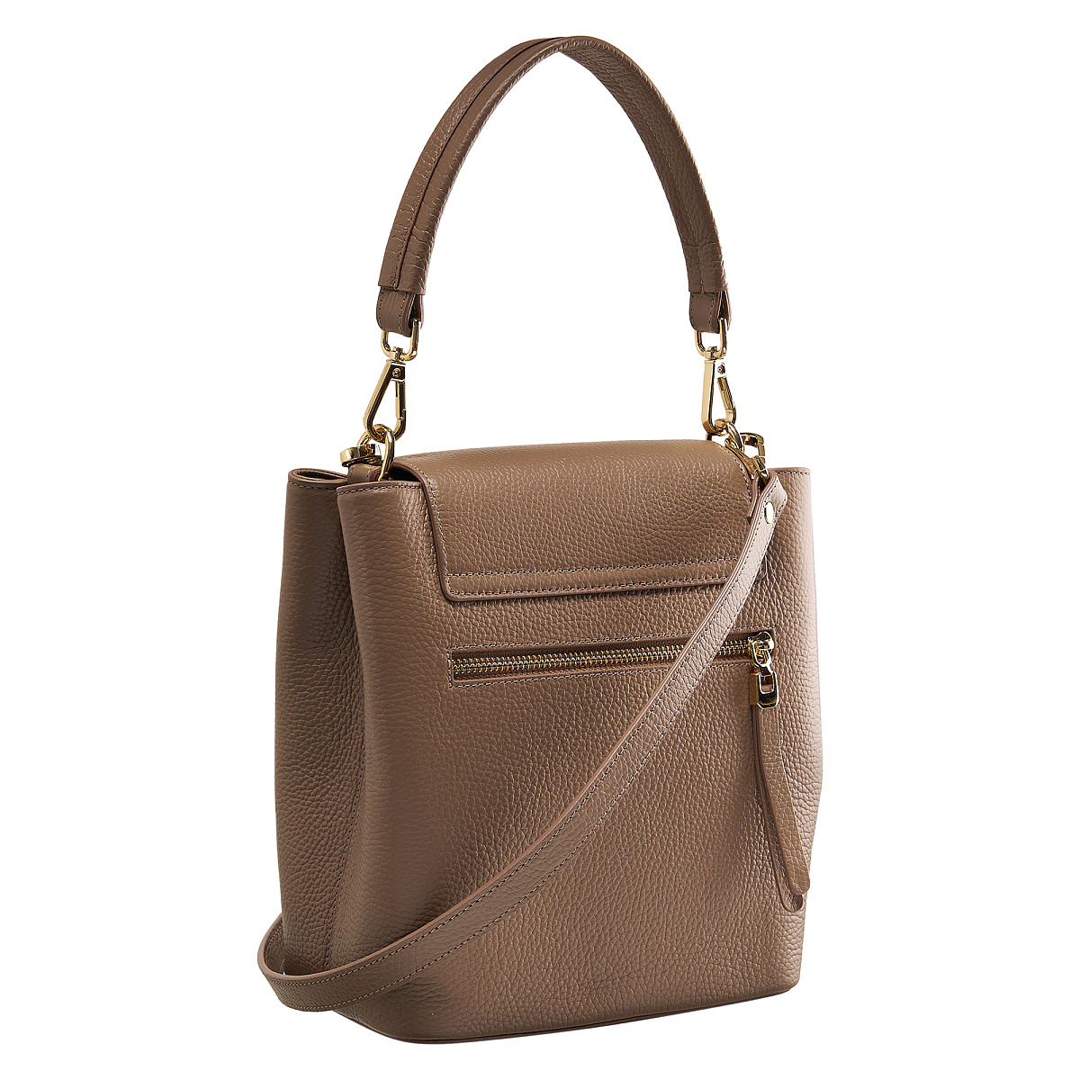 Женская сумка  Dr. Koffer из натуральной кожи бежевая