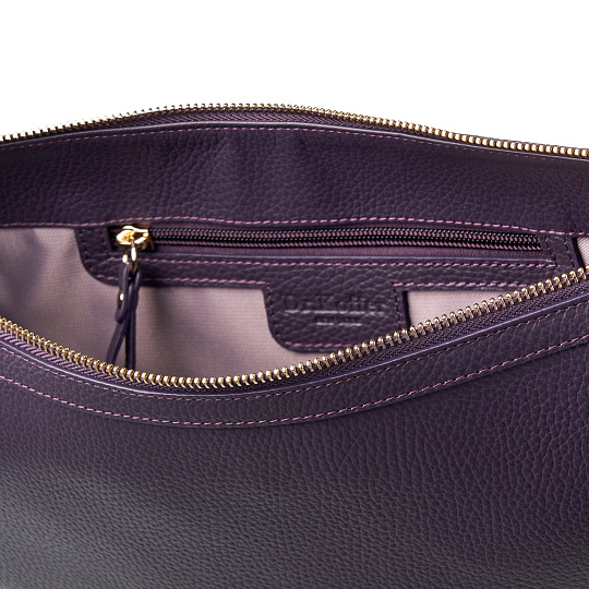 Женская сумка  Dr. Koffer из натуральной кожи фиолетовая