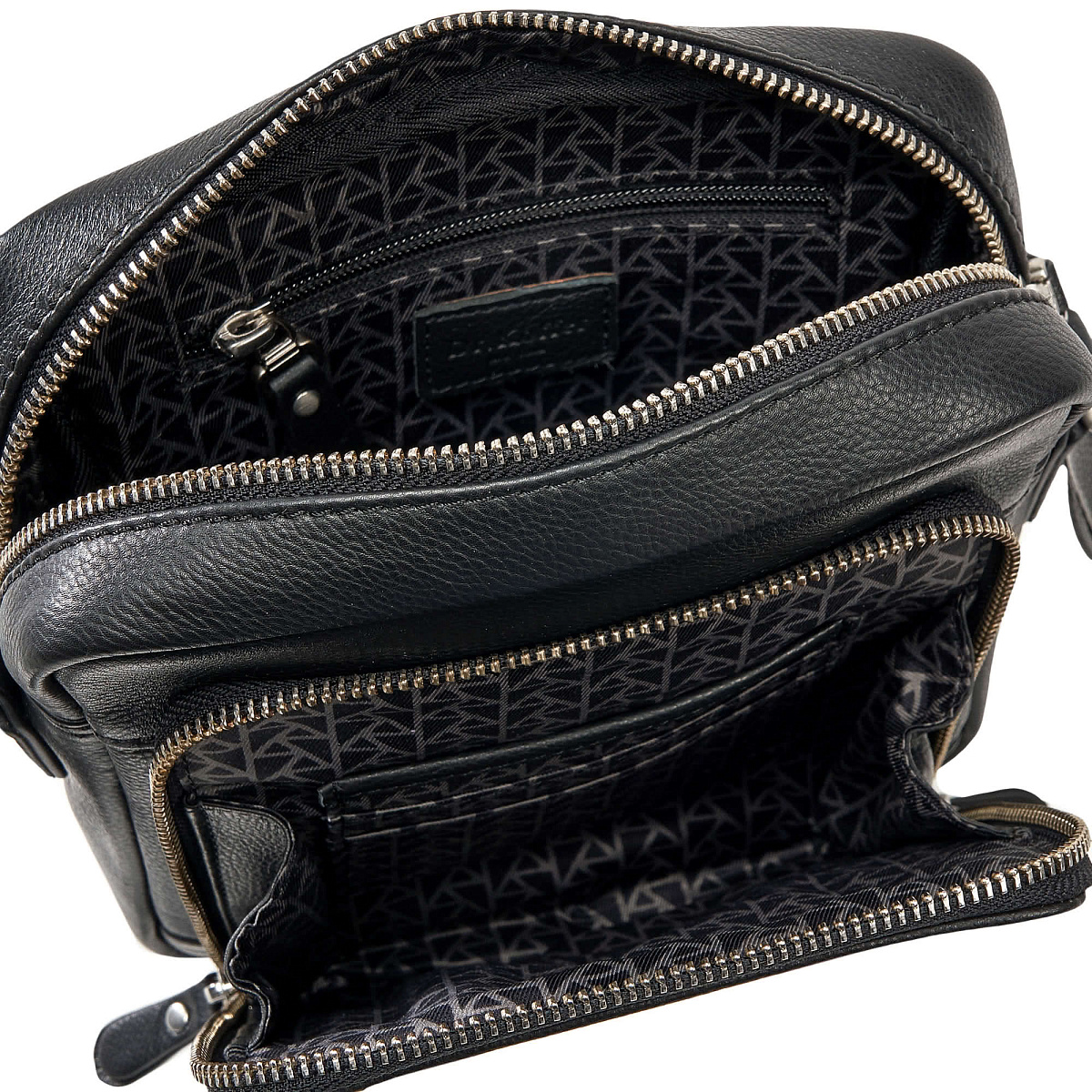 Сумка через плечо Dr.Koffer из натуральной кожи черная