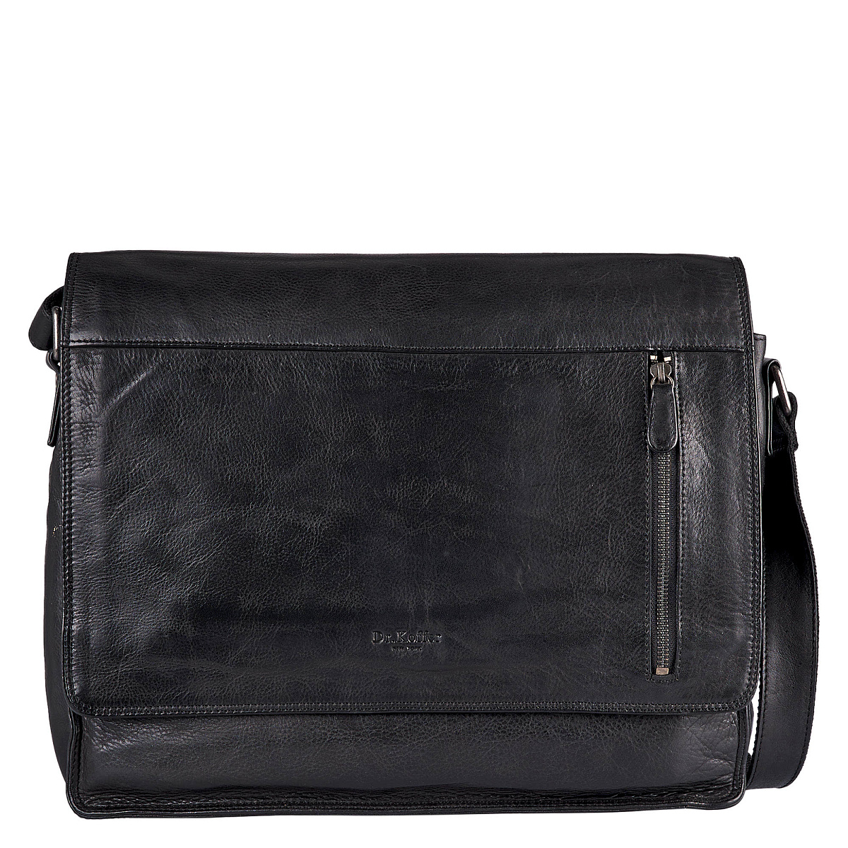 Сумка через плечо Dr.Koffer из натуральной кожи черная