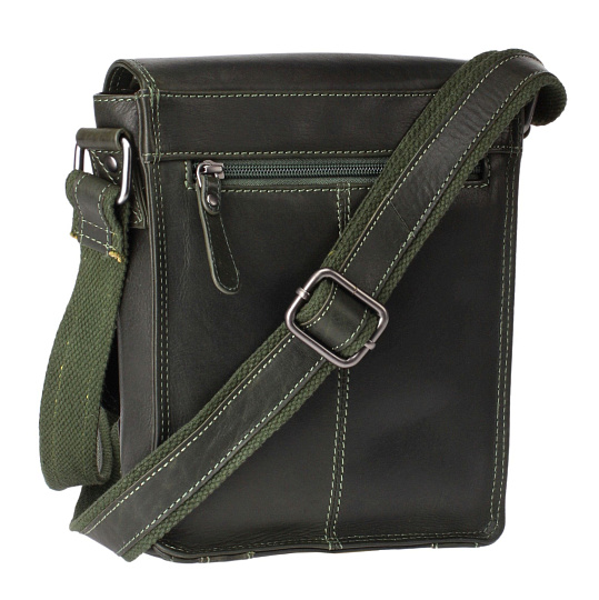 Сумка через плечо Dr.Koffer из натуральной кожи зеленая