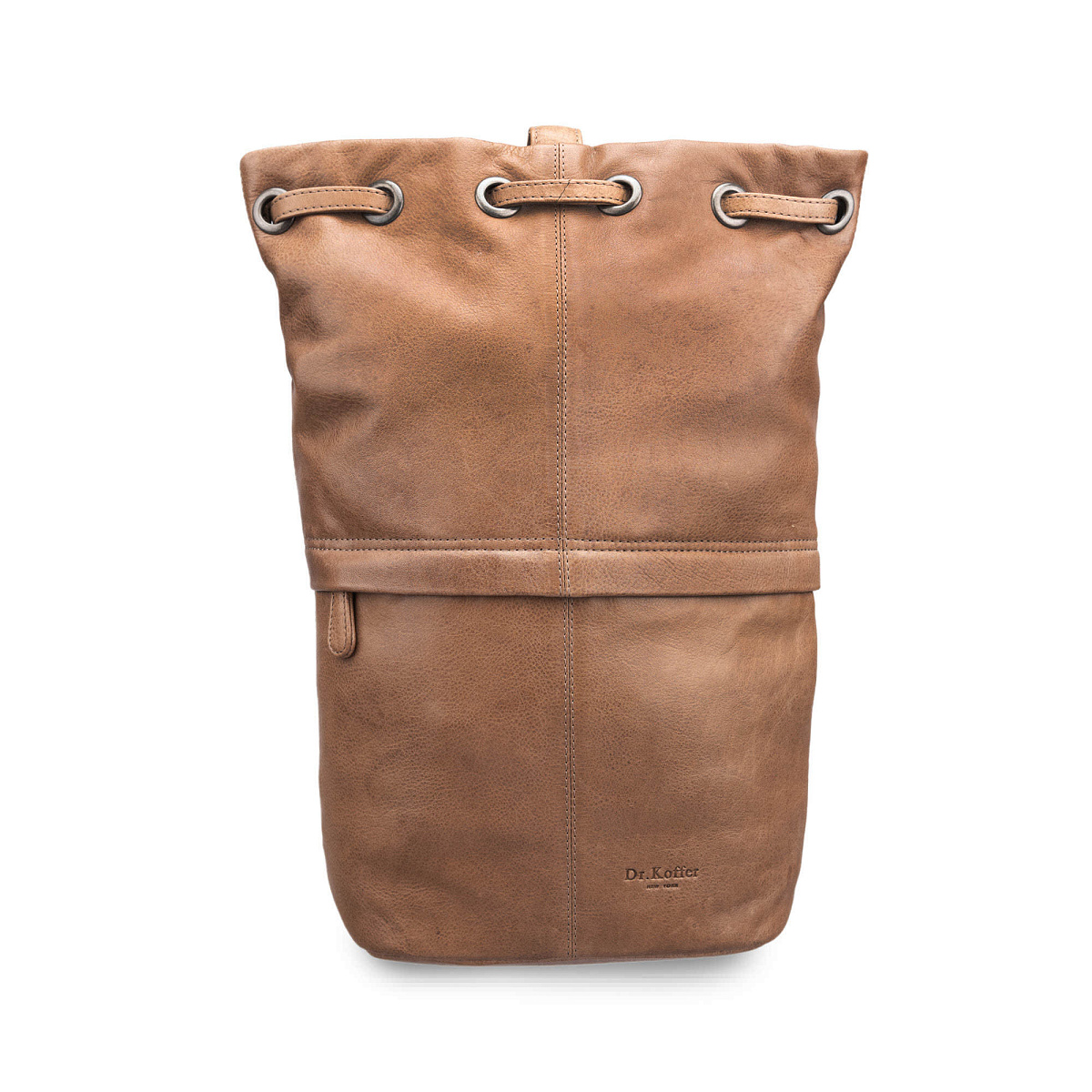 Рюкзак Dr.Koffer из натуральной кожи бежевый