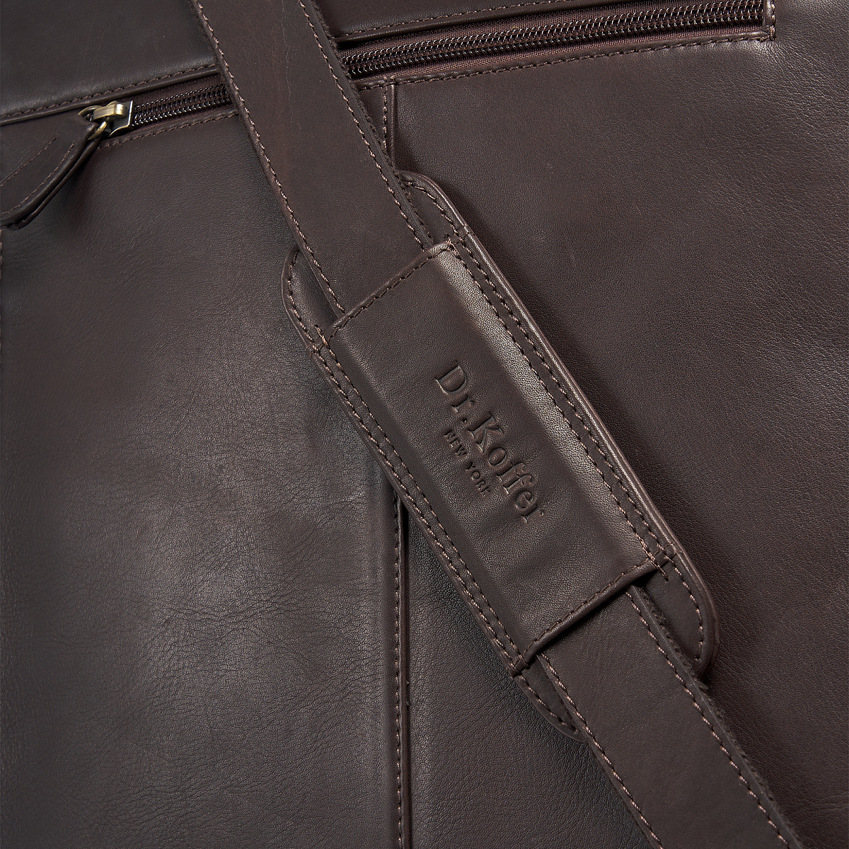 Сумка через плечо Dr.Koffer из натуральной кожи коричневая