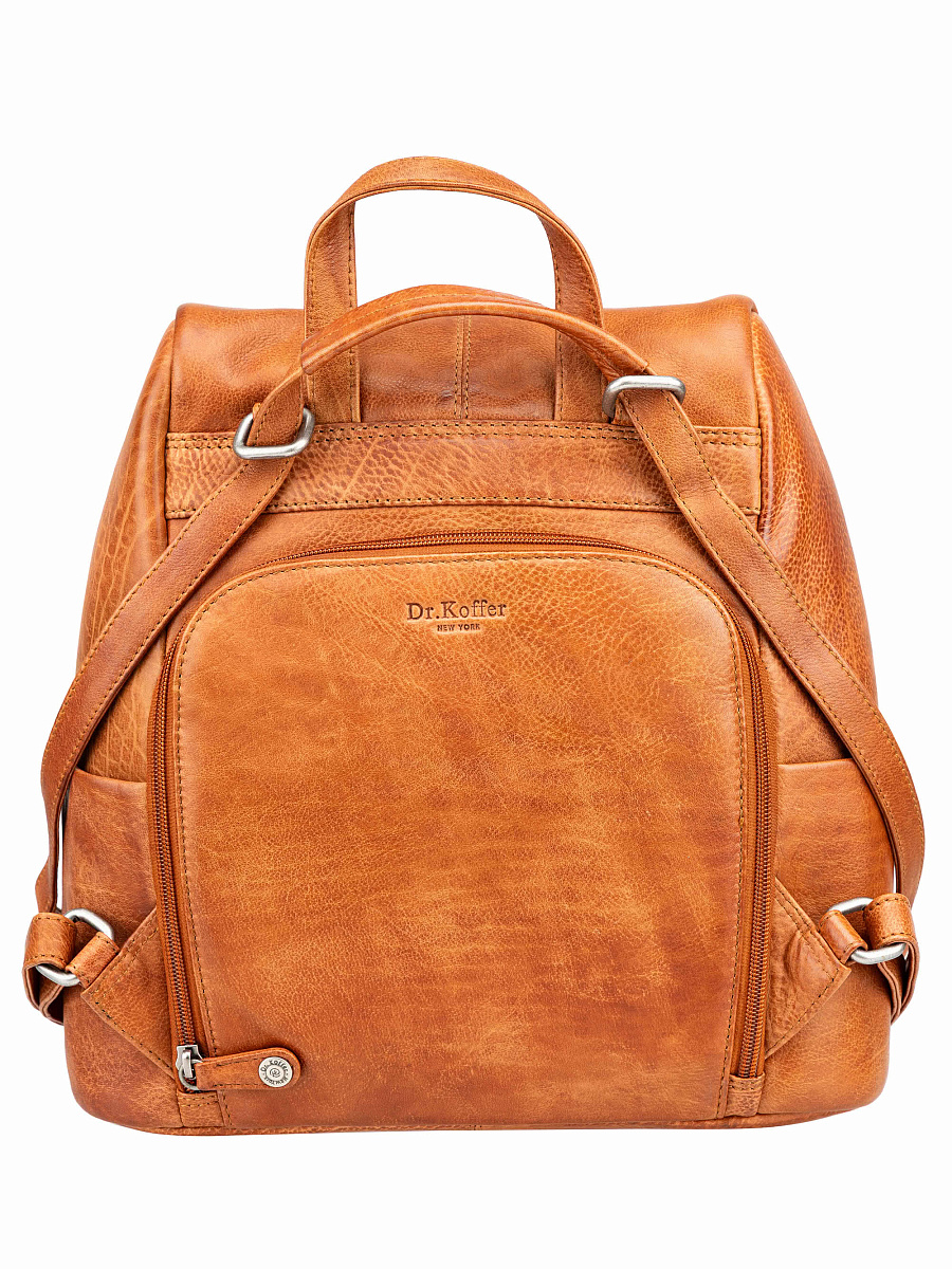 Сумка-рюкзак Dr. Koffer из натуральной кожи коричневая