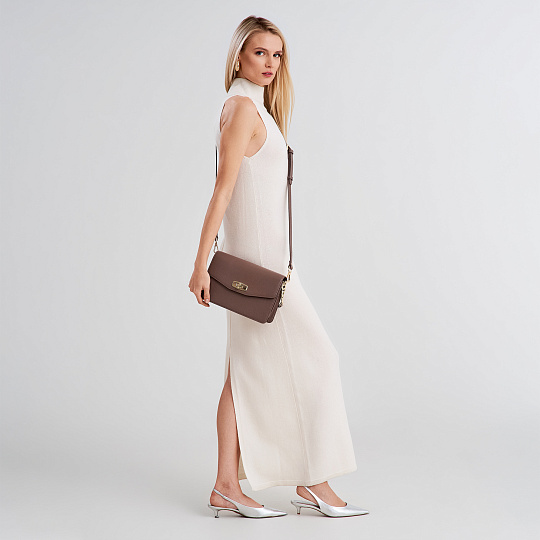 Женская сумка  Dr. Koffer из натуральной кожи бежевая