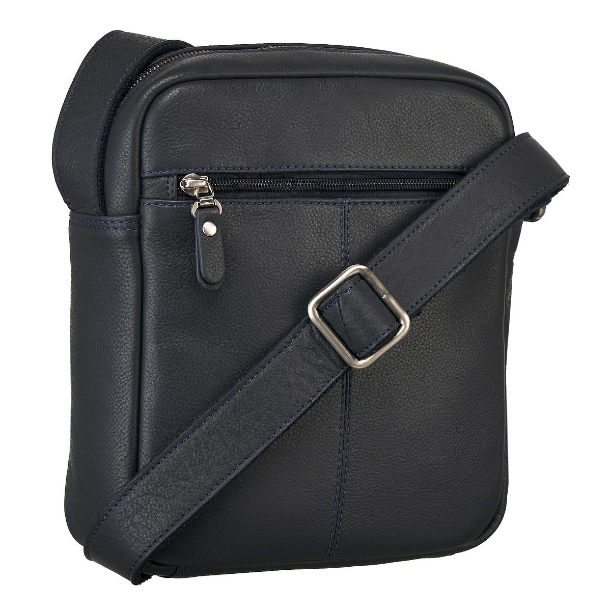 Сумка через плечо Dr.Koffer из натуральной кожи синяя