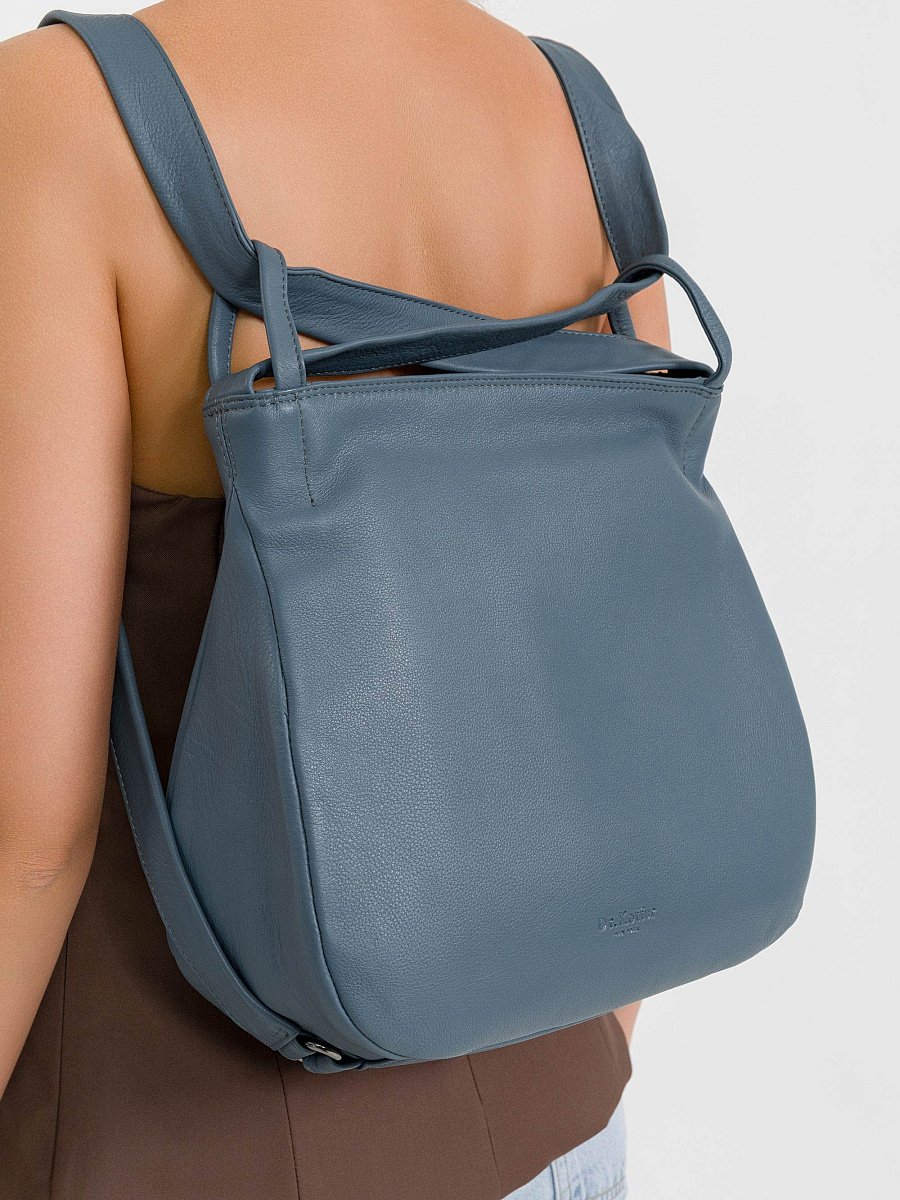 Женская сумка Dr.Koffer из натуральной кожи голубая