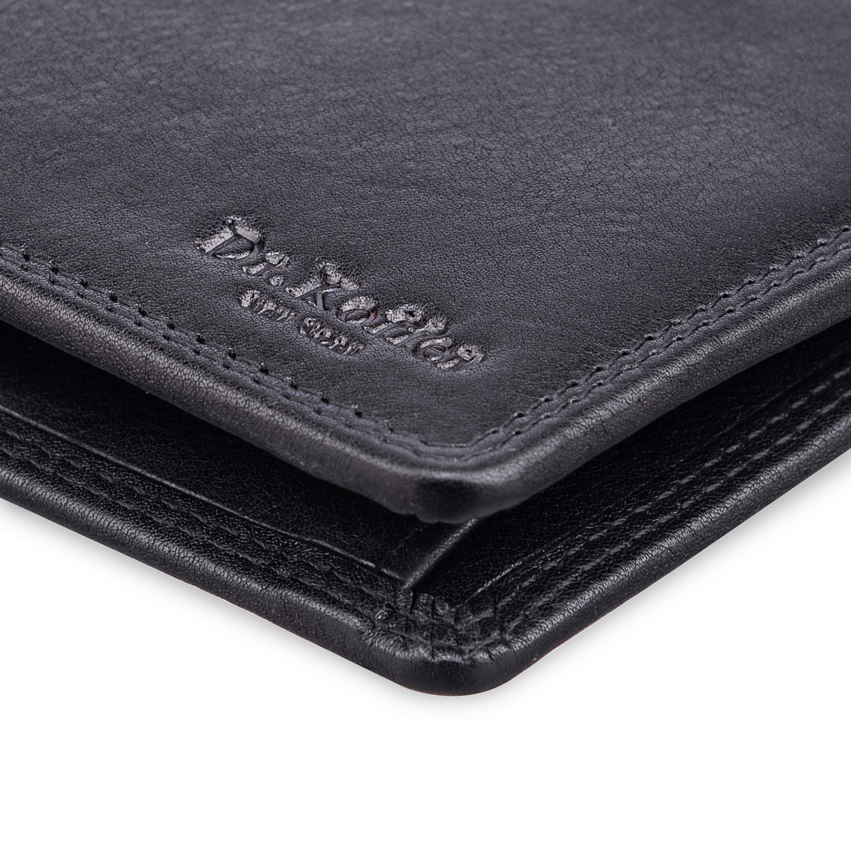 Портмоне Dr.Koffer из натуральной кожи черное