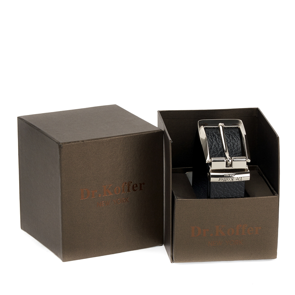 Ремень Dr. Koffer из натуральной кожи черный