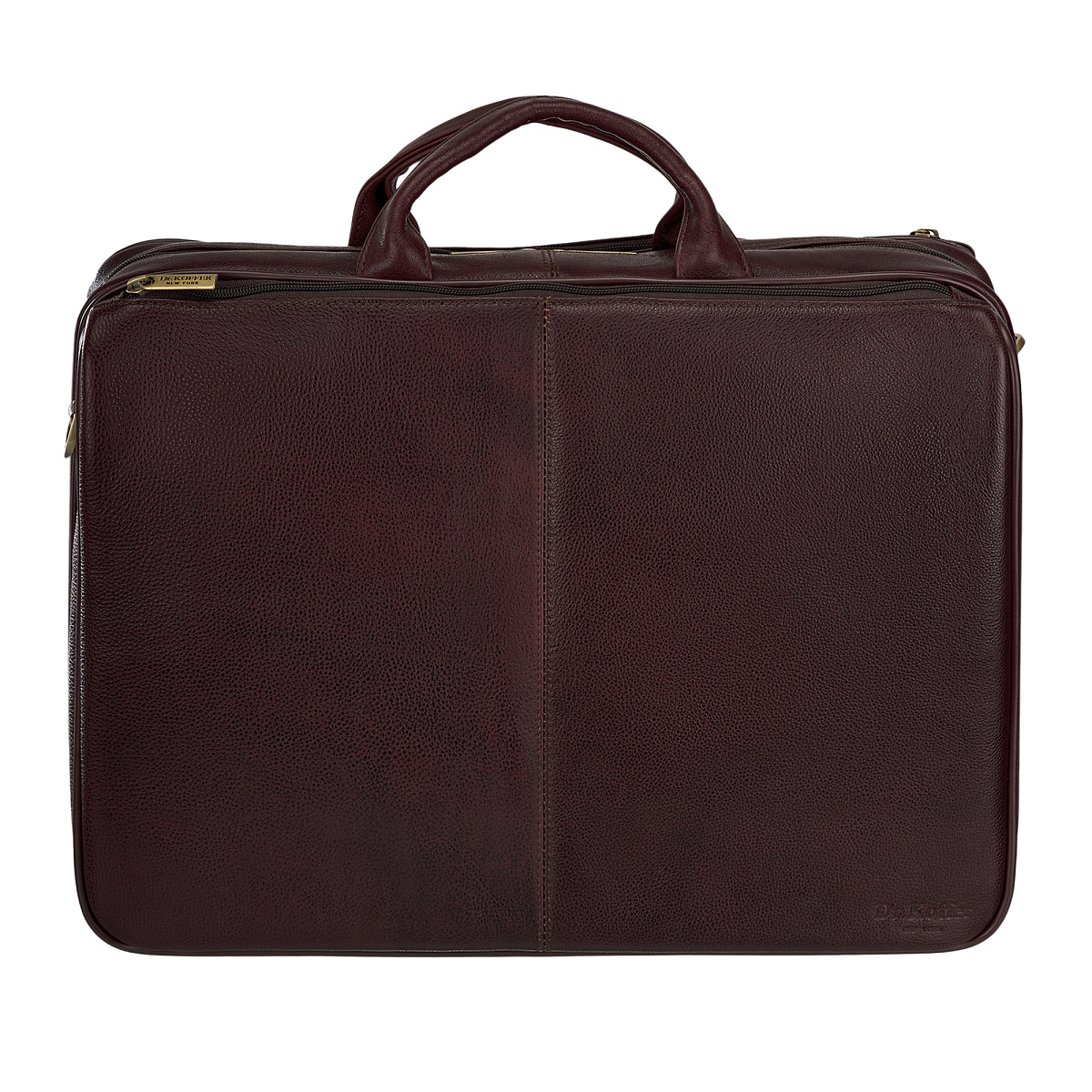 Деловая сумка Dr.Koffer из натуральной кожи темно-коричневая