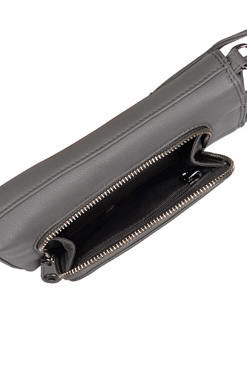 Сумка через плечо Dr.Koffer из натуральной кожи серая