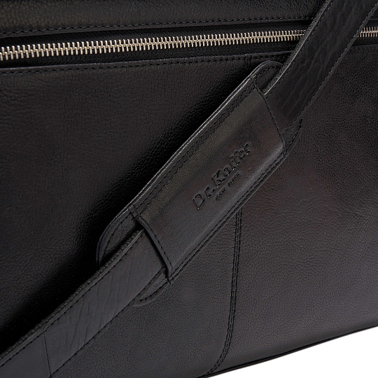 Портфель Dr.Koffer из натуральной кожи черный