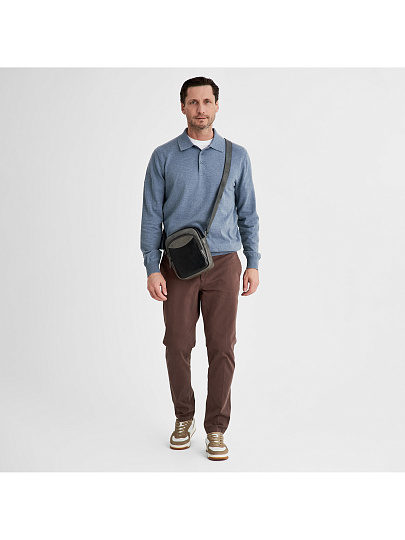 Сумка через плечо Dr.Koffer из натуральной кожи черная