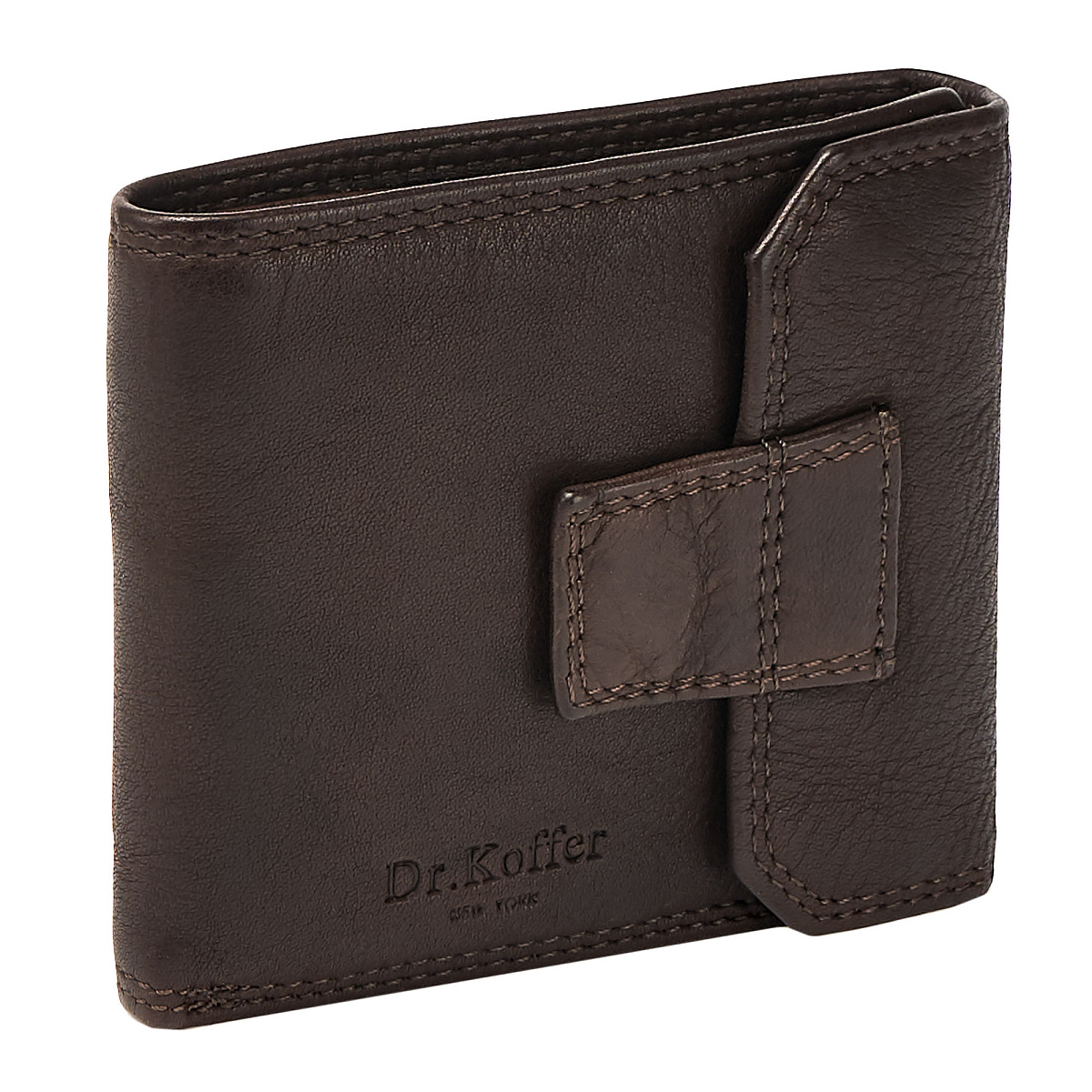Портмоне Dr.Koffer из натуральной кожи коричневое