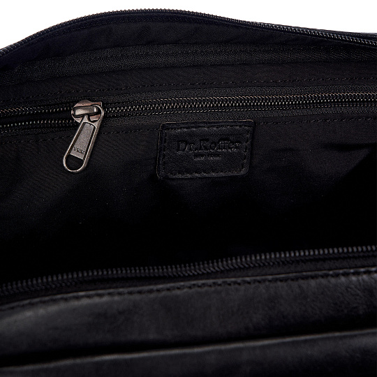 Несессер Dr. Koffer из натуральной кожи черный