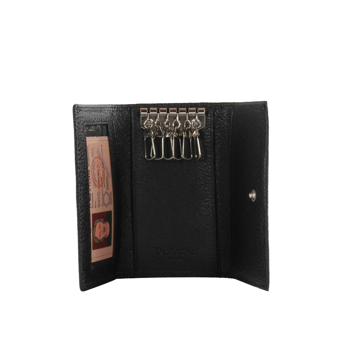 Ключница Dr.Koffer из натуральной кожи черная